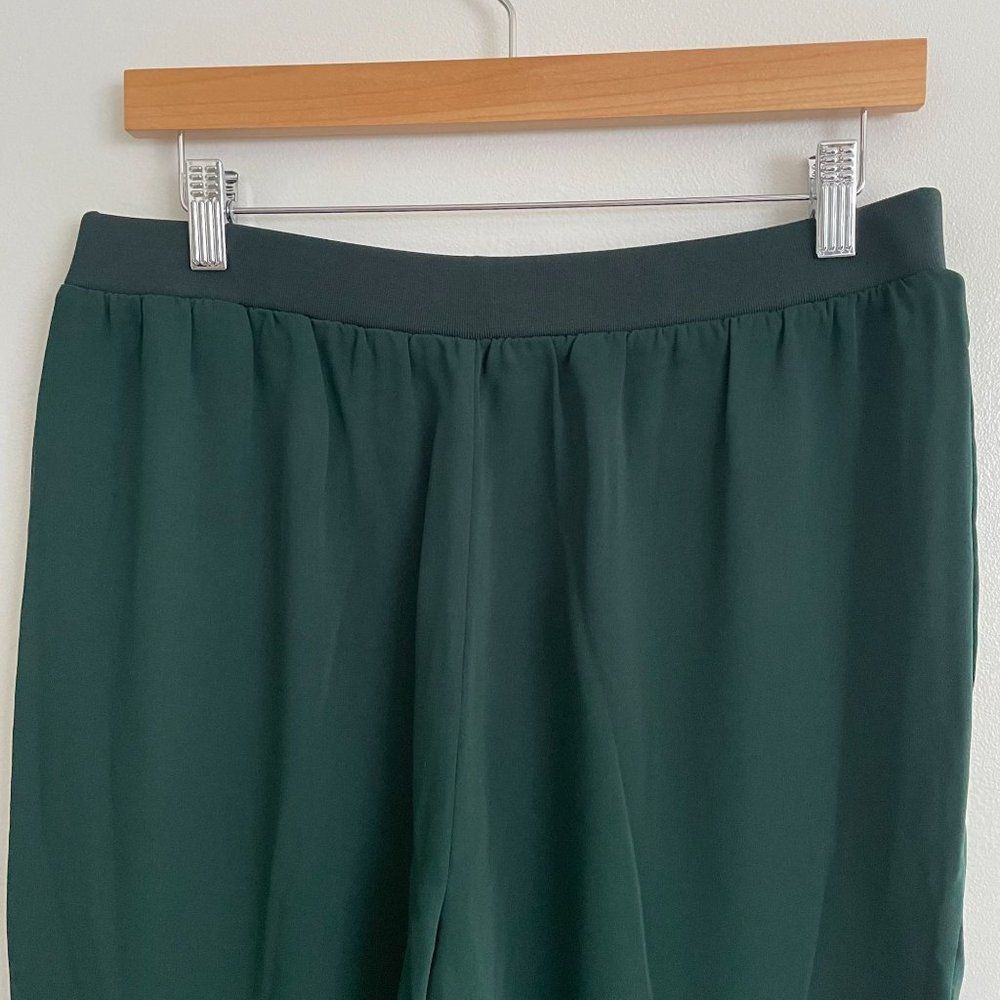 Ted Baker Aliadd Rib Detail Jogger Trouser Pants Green US 8-10 Career NWT - Picture 10 of 13